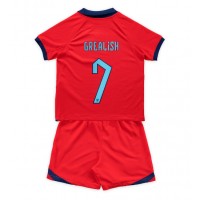 Anglicko Jack Grealish #7 Vonkajší Detský futbalový dres MS 2022 Krátky Rukáv (+ trenírky)